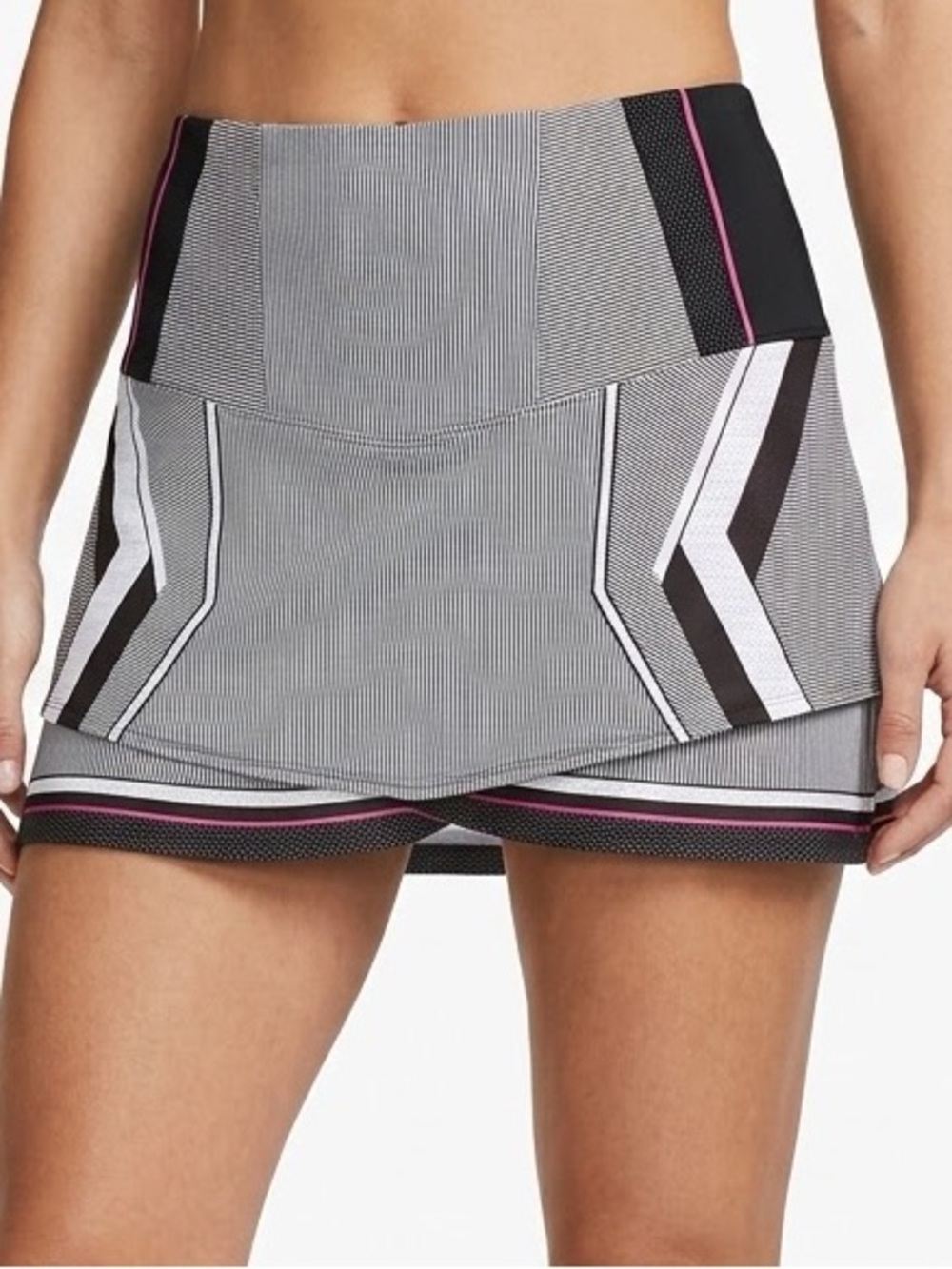 LUCKY IN LOVE Black White & Pink Tennis Skirt Skort